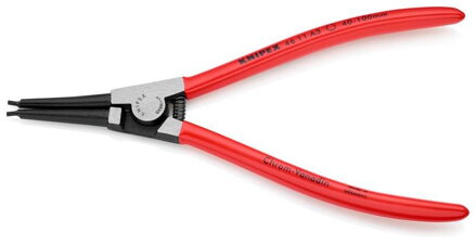 Kliešte KNIPEX 46 11 A3 – rovné, vonkajšie poistné krúžky, 40-100 mm