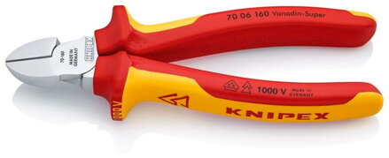 Kliešte KNIPEX 70 06 160 – bočné štípacie, VDE 1000V, 160 mm