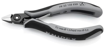 Kliešte KNIPEX 79 32 125 ESD – 125 mm, štiepacie, bočné, presné, elektronika