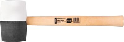 Gumené kladivo BlackWhite, 910 g, drevená rúčka, 320 mm