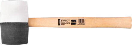Gumené kladivo BlackWhite, 910 g, drevená rúčka, 320 mm