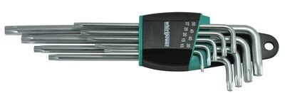 Sada kľúčov WHIRLPOWER 158-1109, 9-dielna, predĺžená, Torx