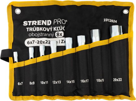 Sada trúbkových kľúčov Strend Pro – 6x7 až 20x22 mm, 8 ks