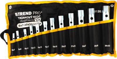 Sada trúbkových kľúčov Strend Pro – 6x7 až 30x32 mm, 12 ks