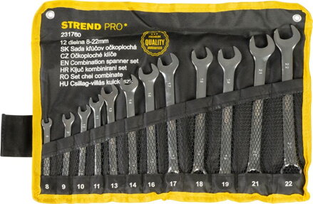 Sada kľúčov Strend Pro HR31584 – 12 dielna, očkoploché, Cr-V