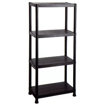Regál Racks RA3071 – plastový, 4 police, 60x30x135 cm, 20 kg/polica