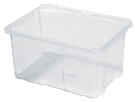 Plastový box úložný NCC16, transparentný, 40×30×20 cm