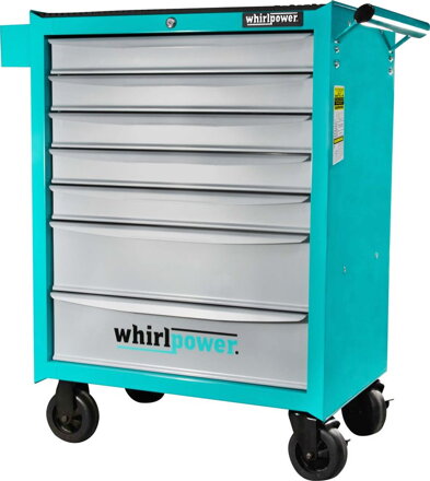 Dielenský vozík s náradím Whirlpower, 211 dielna skrinka, 7 zásuviek