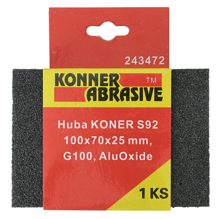 Huba KONNER G80, brúsna špongia 100x70x25 mm, AluOxide
