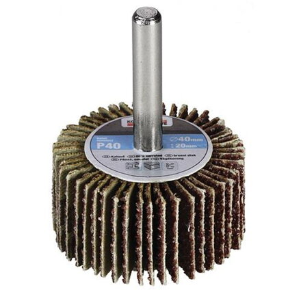 Lamelový kotúč KONNER FW402 40 mm, P060, na stopke, do vŕtačky