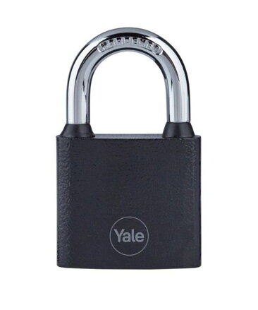 Zámok Yale Y111B/38/121/1 – visiaci železný zámok, čierny, 38 mm