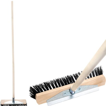 Cestárska metla Geco U400.3 DUO WH, 400 mm, štetiny PVC/oceľ, s násadou Cestárska metla Geco U400.3 DUO WH, 400 mm, štetiny PVC/oceľ, s násadou