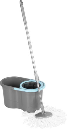 Súprava upratovacia Quantum, 16 l, rotačný mop + vedro, teleskopická násada