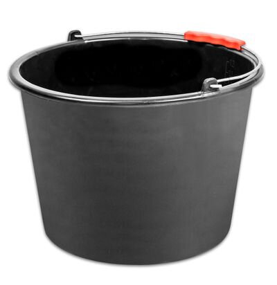 Stavebné vedro ReCycled® 16 lit, plastový úchyt, čierne