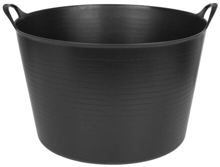 Stavebné vedro Flexi, čierne, s ušami, 55 l, 51,5x39 cm