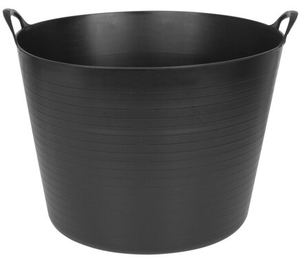 Stavebné vedro Flexi, čierne, s ušami, 42 l, 46,5x37 cm