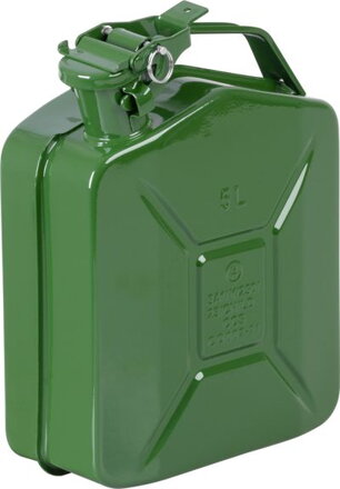 Kanister JerryCan LD5, 5 l, kovový, zelený, na PHM