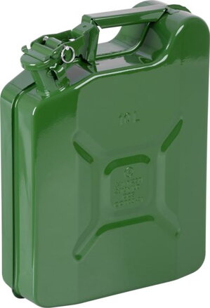 Kanister JerryCan LD10, 10 l, kovový, zelený, na PHM