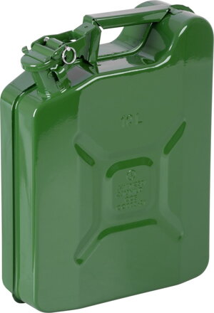 Kanister JerryCan LD10, 10 l, kovový, zelený, na PHM