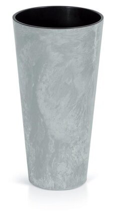 Kvetináč s vložkou TUBUS Slim Beton 250x475 mm, vzhľad betón