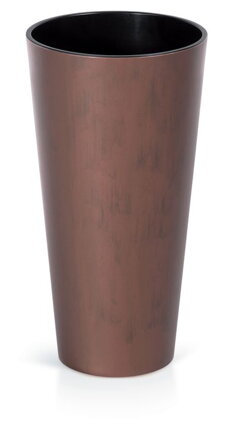 Kvetináč s vložkou TUBUS Slim Corten 150x286 mm, medený vzhľad