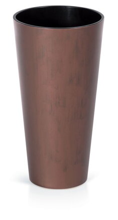 Kvetináč s vložkou TUBUS Slim Corten – 400x762 mm, medený vzhľad