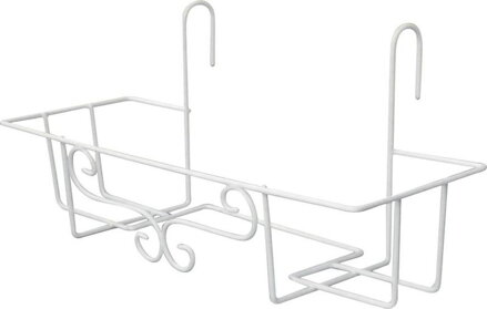 Nastaviteľný biely držiak Strend Pro na kvetináč, 65 cm