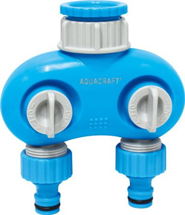 Rozbočovač na hadicu AQUACRAFT® 550259, Premium, 2-way, Dual, záhradný