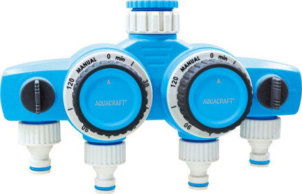 Časovač na hadicu AQUACRAFT 290040 – mechanický, 4-way