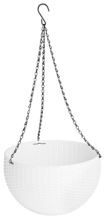 Závesný kvetináč Strend Pro Modern – biely, 26x16 cm