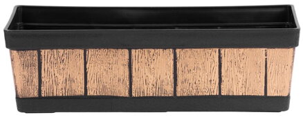 Zlatý kvetináč Strend Pro Woodeff, 15x47x17 cm