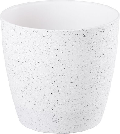 Biely kvetináč Strend Pro Stone, 28x26 cm, efekt kameňa