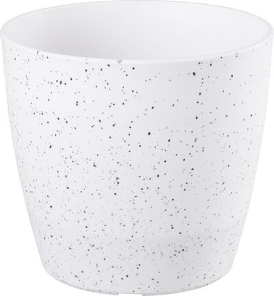Biely kvetináč Strend Pro Stone, 23x20,5 cm, efekt kameňa