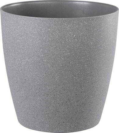 Šedý kvetináč Strend Pro Stone, 35x35 cm, efekt kameňa