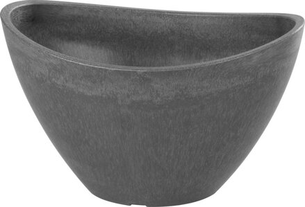 Šedý kvetináč Strend Pro Stone, 20,5x14,5 cm, efekt kameňa