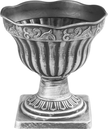 Strieborný kvetináč Strend Pro Antik, 30x30 cm, metalický efekt