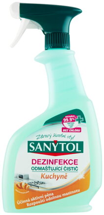 Dezinfekcia Sanytol, odmasťujúci čistič do kuchyne, citrusové plody, 500 ml