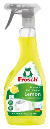 Čistič Frosch, na kúpeľne a sprchy, s citrónom, 500 ml