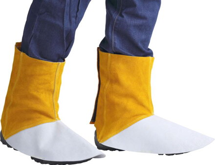 Gamaše na zváranie Strend Pro Industrial, návleky, kožené, 15 cm, pár 2ks