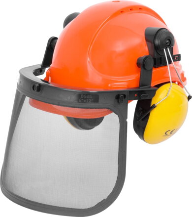 Pracovná prilba so štítom Safetyco SM-409P, chránič sluchu