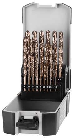 Sada vrtákov do kovu Strend Pro M2 – 25 dielna, 1-13 mm, HSS, professional