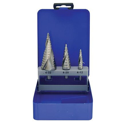 Sada stupňovitých vrtákov do kovu Strend Pro SS424 – HSS 4241, 4-32 mm