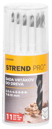  Sada vrtákov do dreva Strend Pro – 11 dielna, uhlíková oceľ
