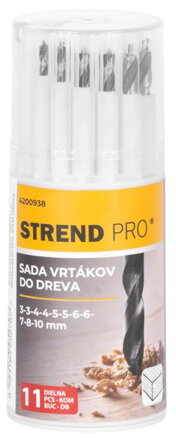  Sada vrtákov do dreva Strend Pro – 11 dielna, uhlíková oceľ