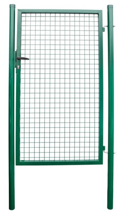 Brána Strend Pro METALTEC ECO, 1000/1800/50x50 mm, hranatý rám, zelená, jednokrídlová, záhradná, ZN+PVC, RAL6005