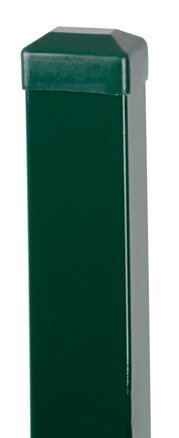 Stĺpik Strend Pro EUROSTANDARD, 2400/60x40/1,50 mm, zelený, hranatý, čiapočka, Zn+PVC, RAL6005