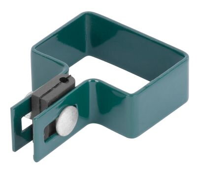 Objímka na hranatý stĺpik 60×40 mm, koncová, zelená, Zn+PVC, RAL6005