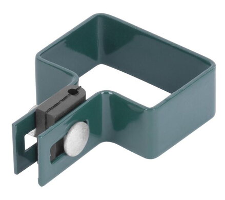 Objímka na hranatý stĺpik 60×40 mm, koncová, zelená, Zn+PVC, RAL6005