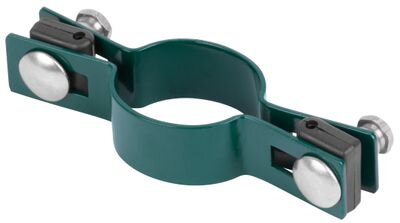 Objímka na okrúhly stĺpik 38 mm, priebežná, zelená, Zn+PVC, RAL6005