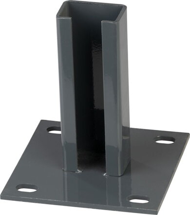 Pätka na ukotvenie pre stĺpik 60×40 mm, antracit, RAL7016